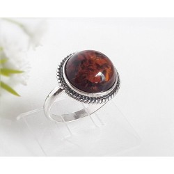 Bernsteinschmuck - Bernstein-Ring   Silber-925 (BR246)