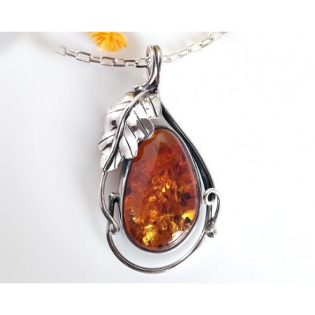 Bernsteinschmuck - Anhänger   Silber-925 BA145