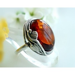 Bernstein Ring Silber 925 Bernsteinschmuck bu73