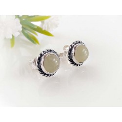 Bernstein Ohrstecker Silber 925 Ohrringe gelb rund Sterlingsilber ed181