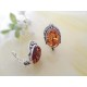 Bernsteinschmuck - Bernstein-Ohrclips Silber-925  (BV84)*
