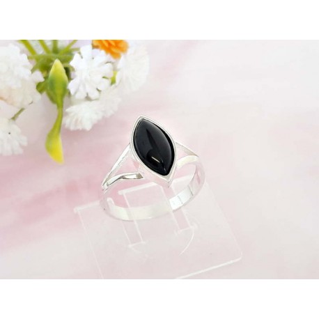 Onyx Damenring Silber 925 Onyxschmuck SE121