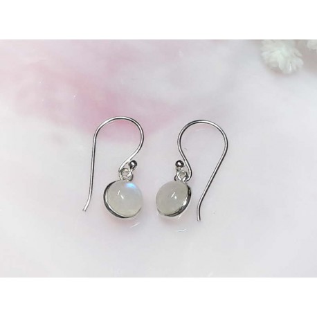 Mondsteinschmuck - Mondstein-Ohrhänger Silber-925  (MT91)