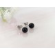 Onyxschmuck - Onyxohrstecker 5 mm Silber-925 (SE126)