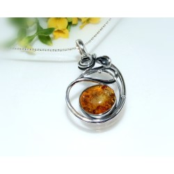 Bernstein Anhänger Silber 925 CM04