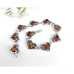 Bernstein-Armband Silber 19,5 cm Silber-925 BB111