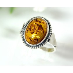 Bernsteinschmuck - Bernstein-Ring  Silber-925  (HD12)