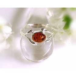 Bernsteinschmuck - Bernstein-Ring Silber-925 br59