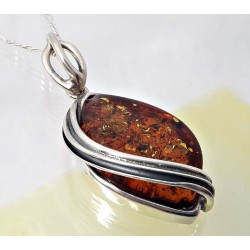 Bernsteinschmuck Anhänger Silber 925 BA385a