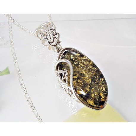 Bernsteinschmuck Anhänger Silber 925 BA392a