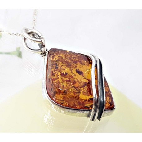 Bernsteinschmuck Anhänger Silber 925 BA378a