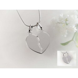 Silberschmuck  Partneranhänger Herz  Silber 925 SU340