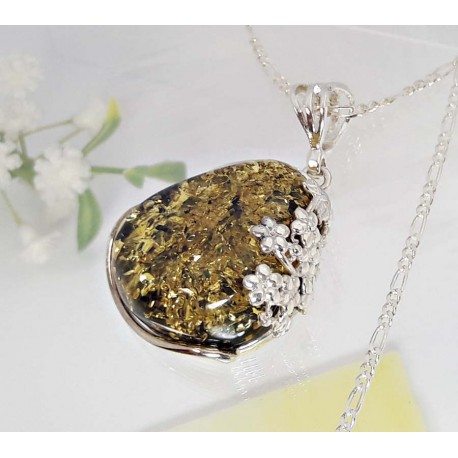 Bernsteinschmuck Anhänger Silber 925 BA390a