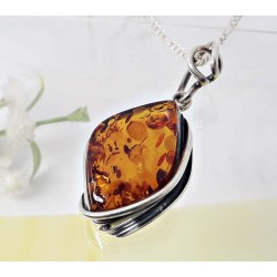 Bernsteinschmuck Anhänger Silber 925 BA383a