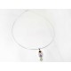 Collier Halsreif Silber 925 42 cm Granat, Citrin, Amethyst, Peridot Sterlingsilber sd165