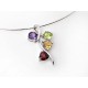 Collier Halsreif Silber 925 45 cm Peridot Citrin Amethyst Granat Sterlingsilber sd168