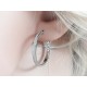 Silberschmuck  Ohrstecker 25 mm Silber 925 Zirkonia Sterlingsilber sc245