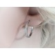 Silberschmuck  Ohrstecker 20 mm Silber 925 Zirkonia Sterlingsilber sc246