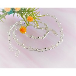 Silberschmuck Collier 45 cm geflochten Silber-925  kc123