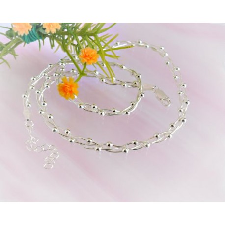 Silberschmuck Collier 45 cm geflochten Silber-925  kc123