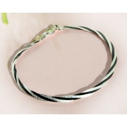Armband Silber geflochten 18,5 cm Silber 925  sg72