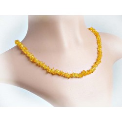 Bernstein Collier Silber 925 gelb 45 cm Sterlingsilber dc160