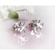 Ohrstecker Silber 925  Kleeblatt Silberschmuck SX45