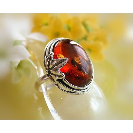 Bernstein Ring Silber 925 Ohrringe braun oval Sterlingsilber br325
