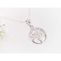 Silberschmuck - Anhänger Lebensbaum Silber-925 rhodiniert su356
