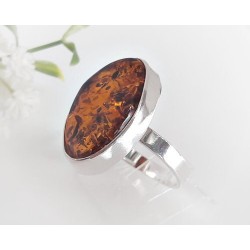 Bernstein-Ring 21 mm Silber-925  (BR282)