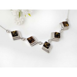 Bernsteinschmuck  Bernstein Collier Silber 925  BE66