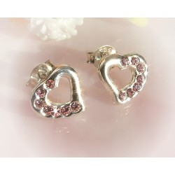 Ohrstecker Herz Silber 925 SB107