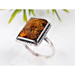 Bernsteinschmuck - Bernstein-Ring  Silber-925 br321