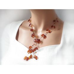 Bernsteinschmuck - Bernstein-Collier  (CP21)