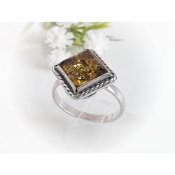 Bernsteinschmuck - Bernstein-Ring Silber-925  (hf108)