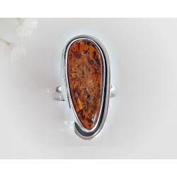 Bernstein-Ring 20 mm Silber-925  BR276