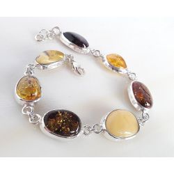 Bernstein Armband  Silber 925 BB201