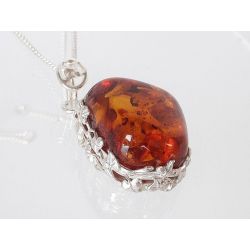 Bernsteinschmuck  Bernstein Anhänger  Silber 925  ba454