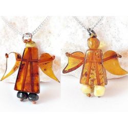 Engel Anhänger Bernstein Silber 925 ba455