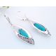 Türkisschmuck - Türkisohrhänger blau oval Silber-925  (GZ262)