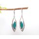 Türkisschmuck - Türkisohrhänger blau oval Silber-925  (GZ262)