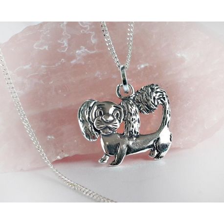 Hund Anhänger Silber 925 Kinderschmuck su375