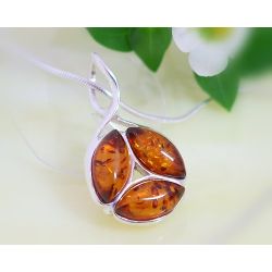 Bernsteinschmuck - Bernstein-Anhänger  Silber-925  (CF05)