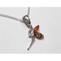 Bernsteinschmuck - Bernstein Anhänger ELFE Silber-925 ba505