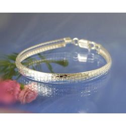 Armband Silber mit Muster 18 cm Silber 925 sa73