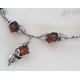 Bernstein Collier  45 cm Silber 925 Bernsteinschmuck DB70