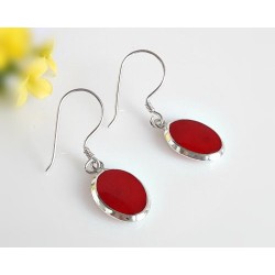 Ohrhänger Silber 925 Koralle rot KL188
