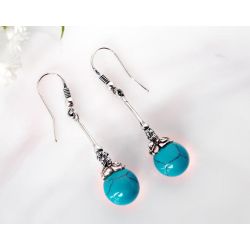 Türkisschmuck - Türkisohrhänger  Silber-925  (GZ211)