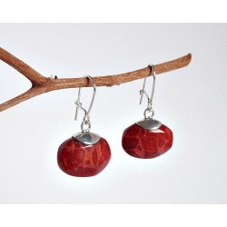 Silberschmuck - Ohrhänger m. Schaumkoralle Silber-925 (KL189)