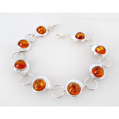 Bernstein-Armband Silber 19,5 cm Silber 925 CA65